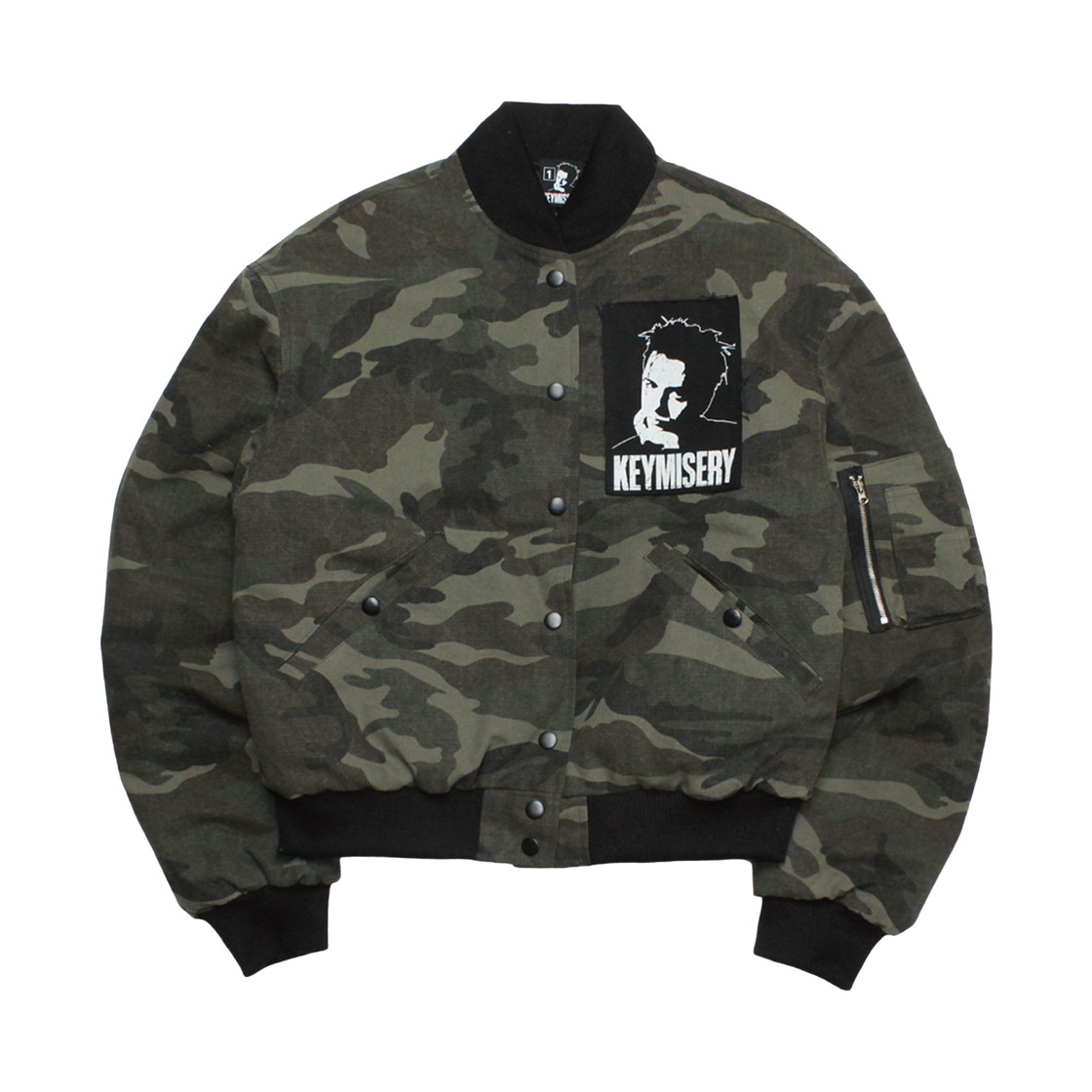 키미저리 크롭 패치 MA-1 자켓 카모(Keymisery Cropped Patch MA-1 Jacket Camo)