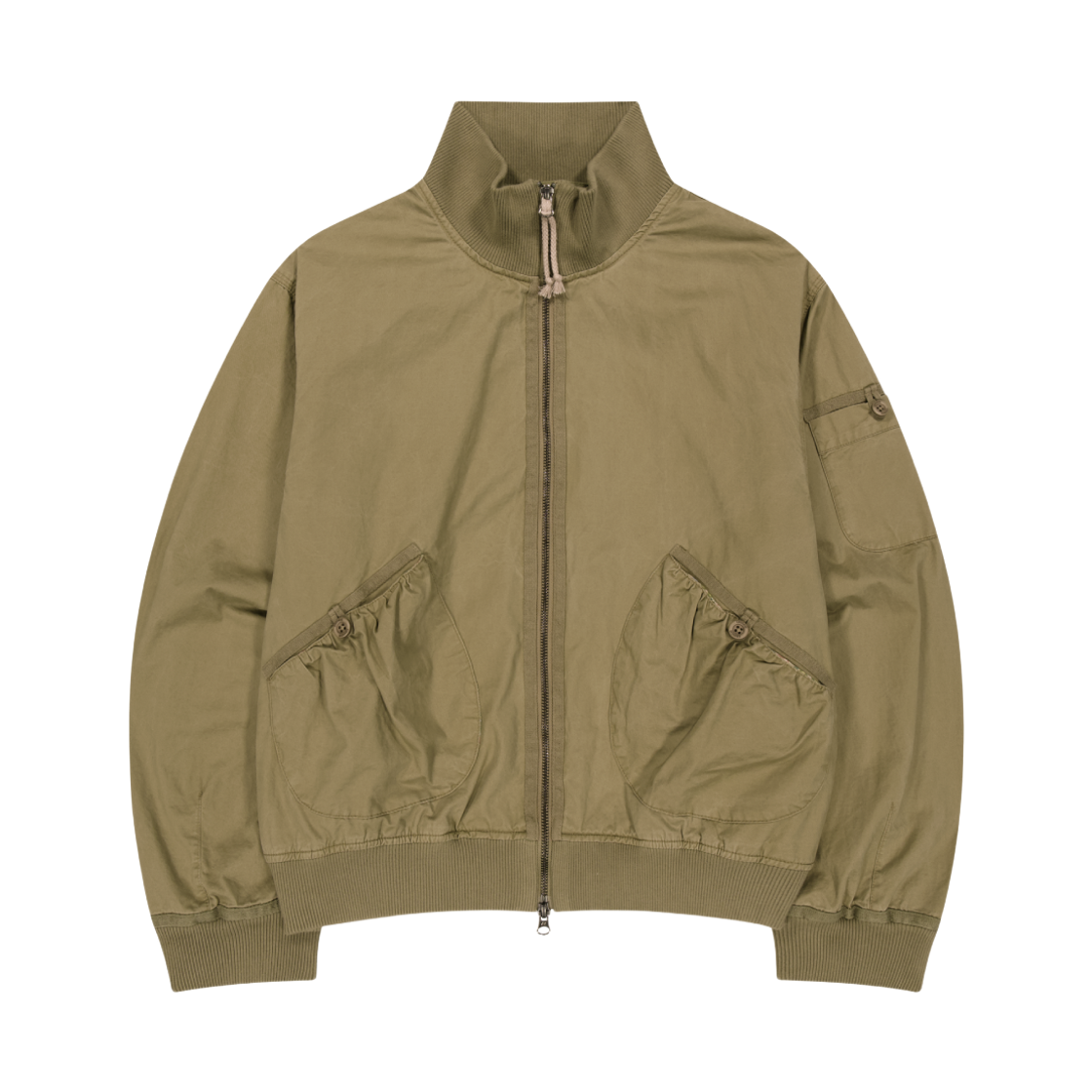 코이세이오 더스티 코튼 봄버 자켓 베이지(COYSEIO Dusty Cotton Bomber Jacket Beige)