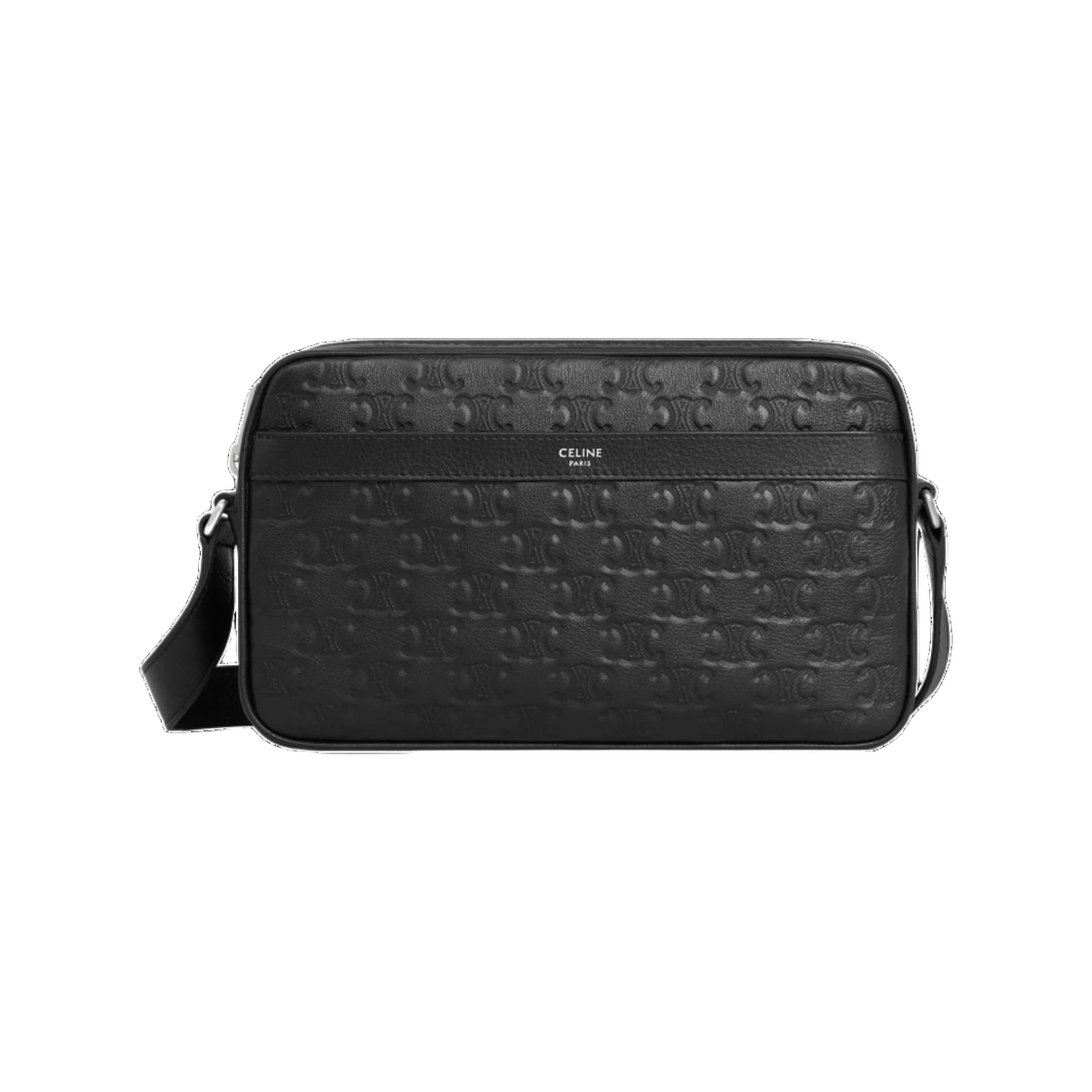 117003FS3 38SI 25S [15% 쿠폰] Celine Medium Messenger in Calfskin with Triomphe Embossed Black