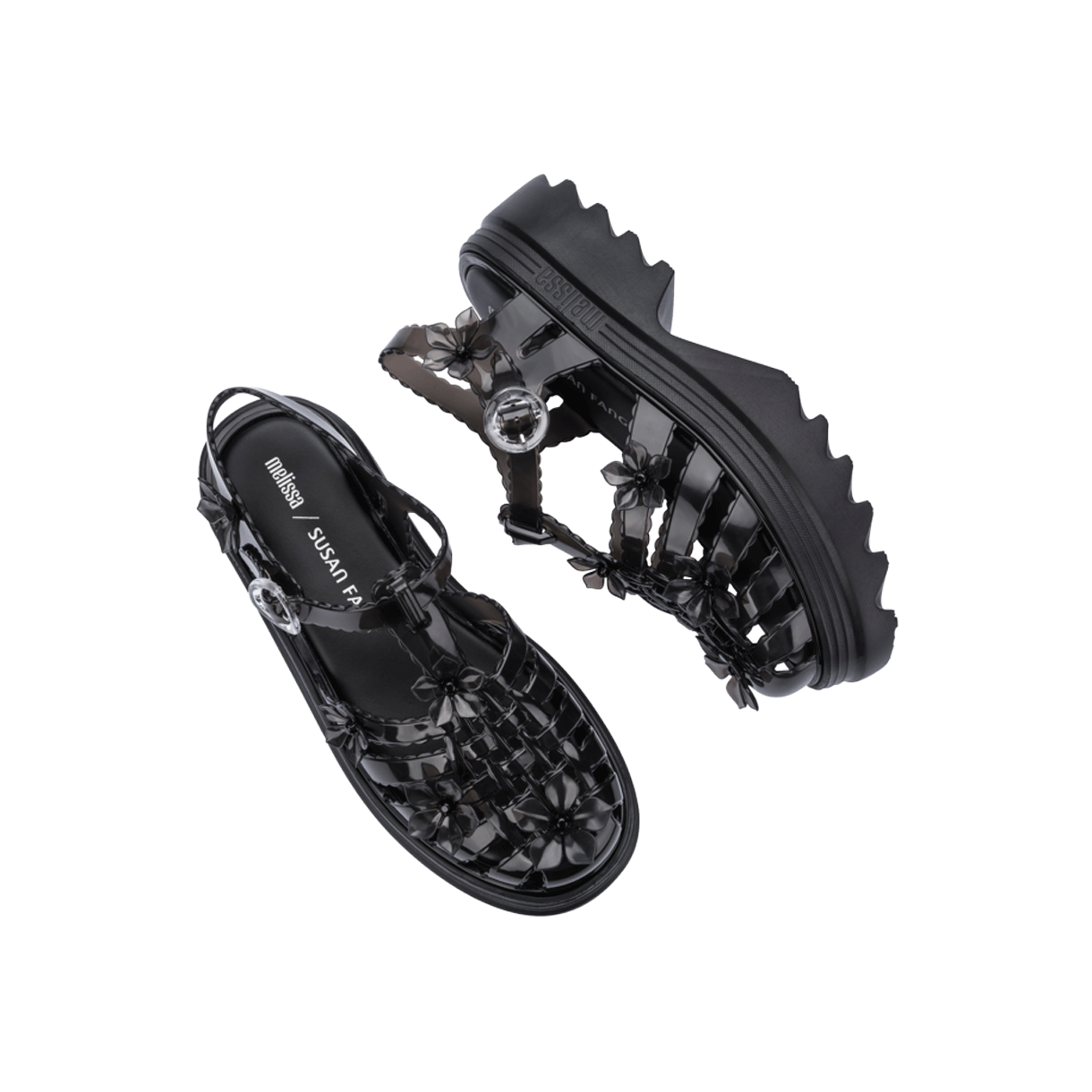 멜리사 x 수잔 팡 우먼 사쿠라 포제션 플랫폼 블랙 클리어 블랙 - 26SS(Melissa x Susan Fang Women Sakura Possession Platform Black Clear Black - 26SS) - 5