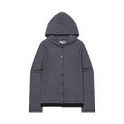 COYSEIO Twofold Button-Up Hoodie Charcoal