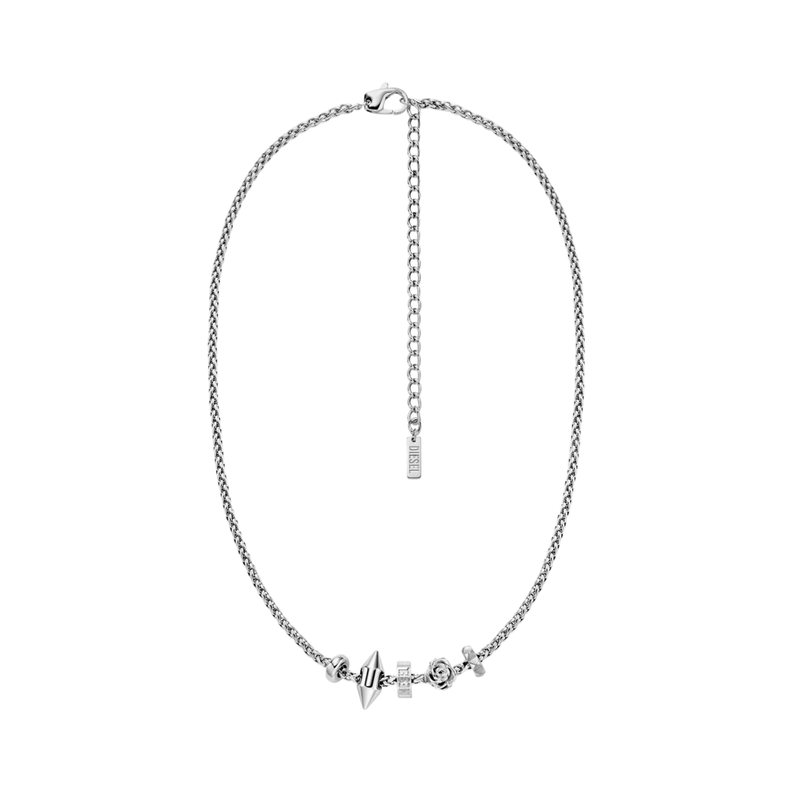 DX1623040 Diesel Dx1623040 Stainless Steel Charm Necklace Silver