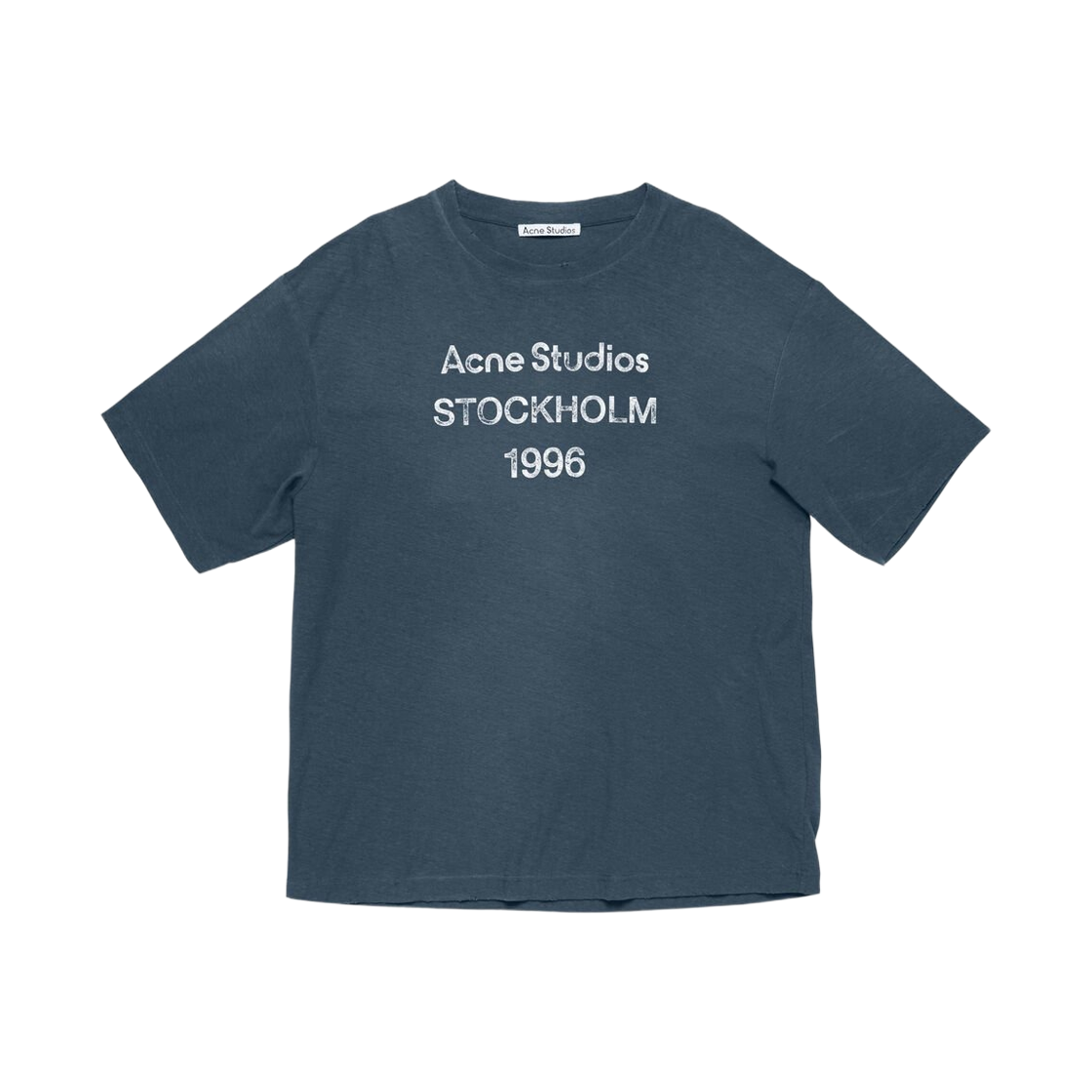 아크네 스튜디오 로고 티셔츠 릴렉스드 핏 딥 블루(Acne Studios Logo T-Shirt Relaxed Fit Deep Blue) - 1