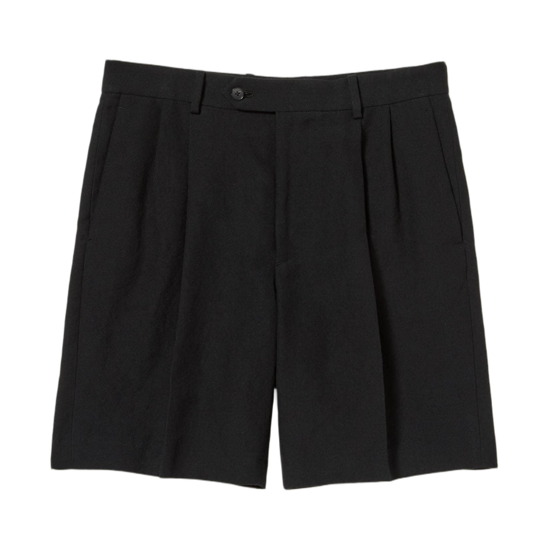 오라리 울 코튼 리넨 로우 쇼츠 블랙 - 26SS(Auralee Wool Cotton Linen OX Shorts Black - 26SS) - 1