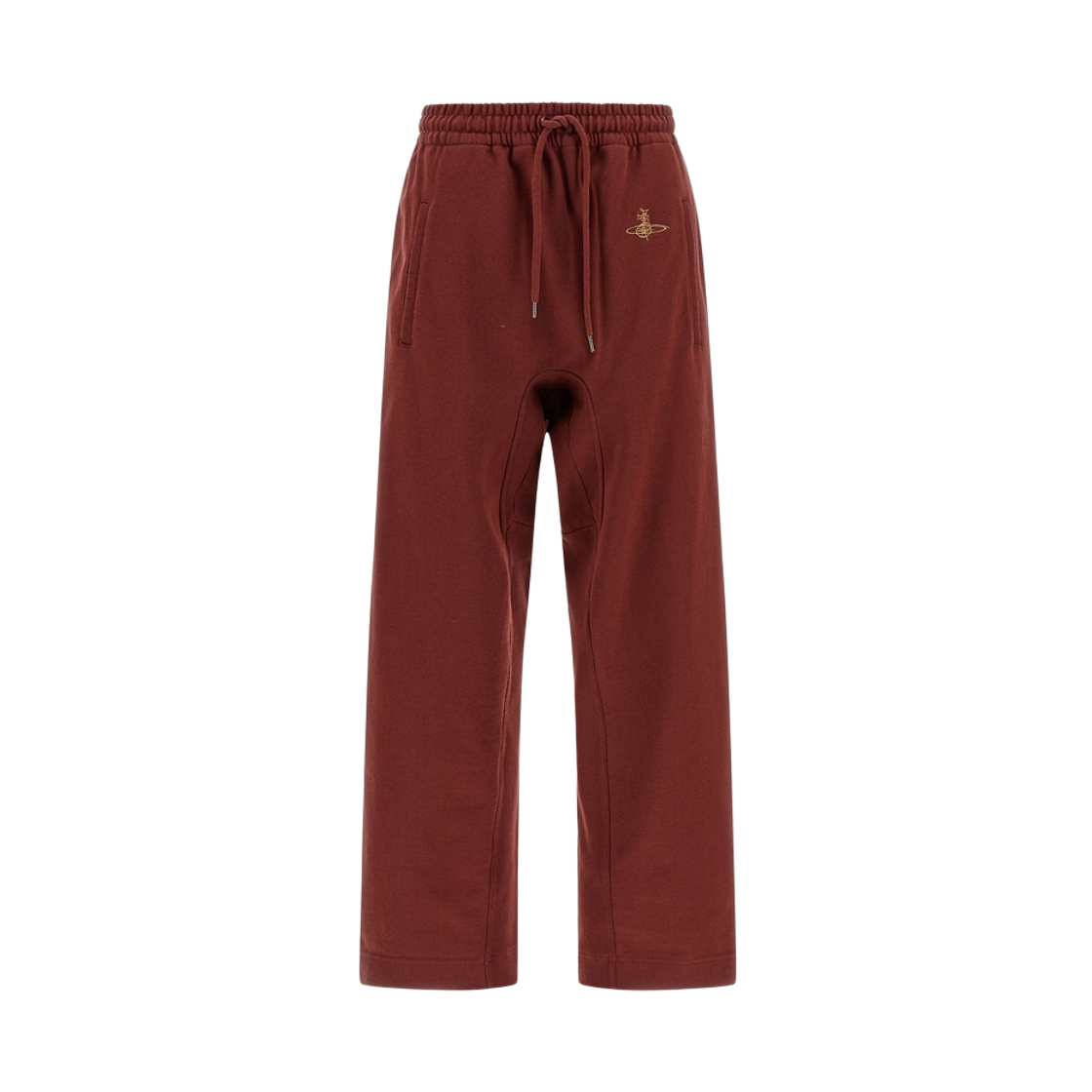 3J010016-J00A4-F407 (W) Vivienne Westwood Embroidery Ember Track Pants Burgundy