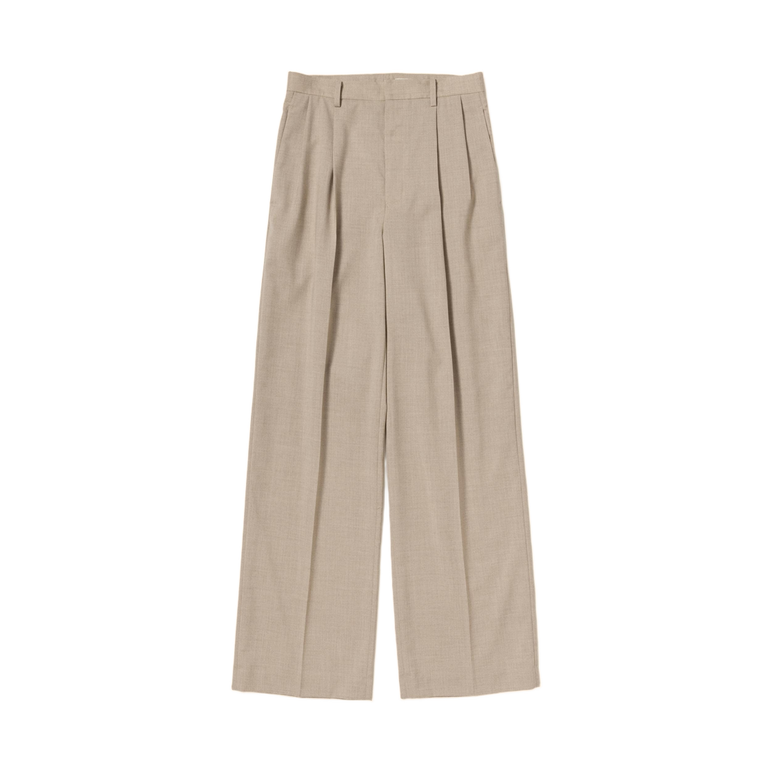 A26SP06CP (W) Auralee Summer Twist Cashmere Pora Two-Tuck Slacks Top Brown Beige - 26SS