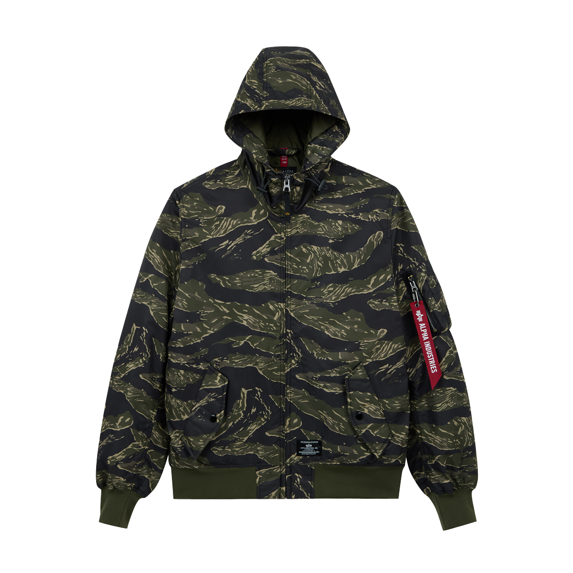 AICOI0000045TIC ALPHA INDUSTRIES L-2B Hooded Gen II Flight Jacket Tiger Camo