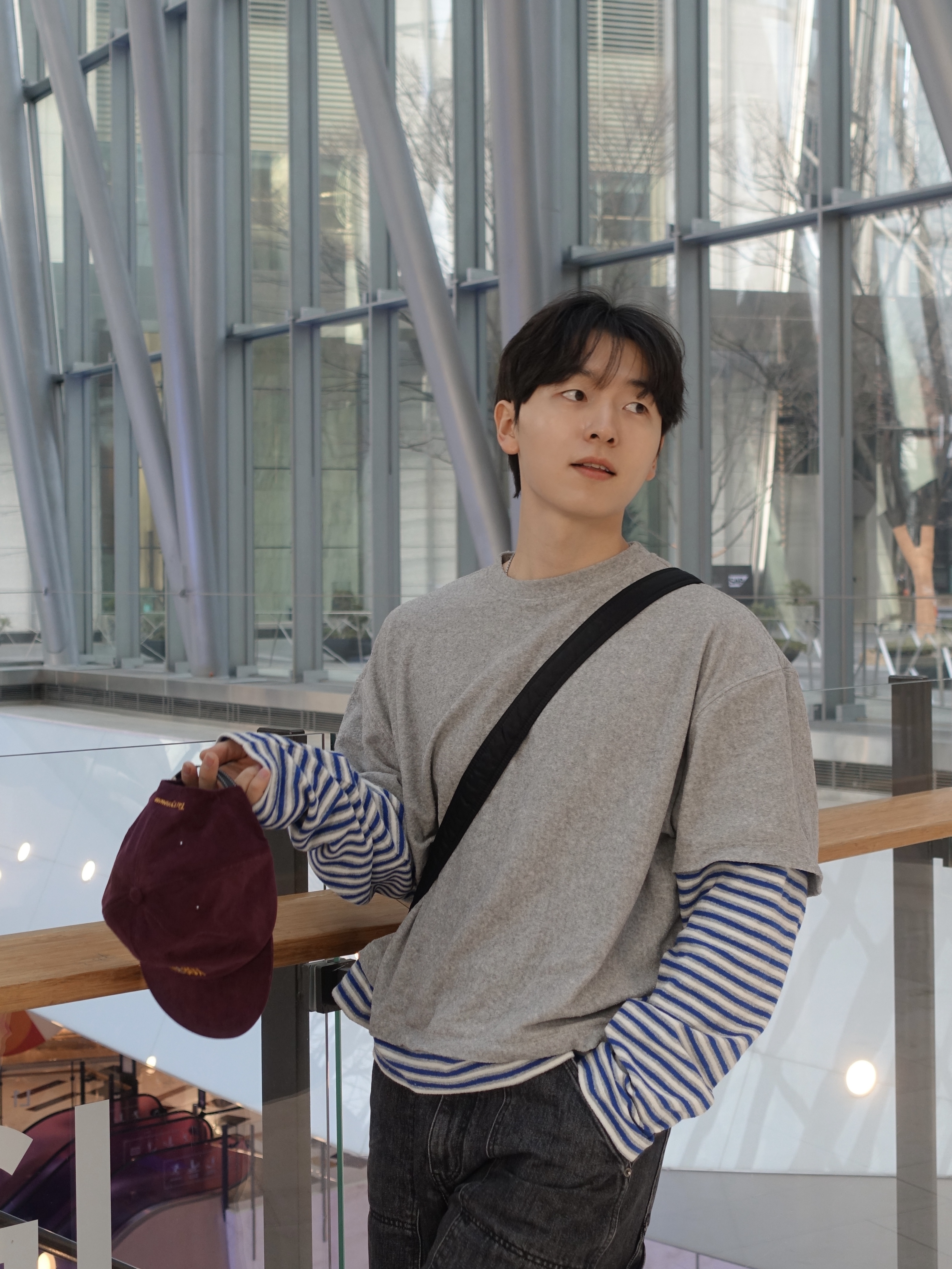 Nonnod Terry Layered T-shirts Grey, Red Wing Iron Ranger 8111 Amber Harness - D 착용 스타일 - 6