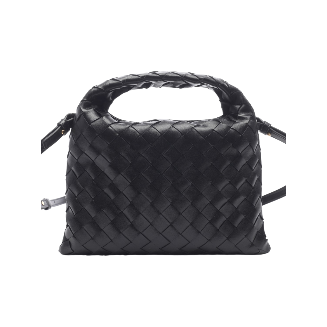 777586 V3IV1 1139 24F [15% 쿠폰] Bottega Veneta Calfskin Leather Mini Hop Crossbody Bag Black