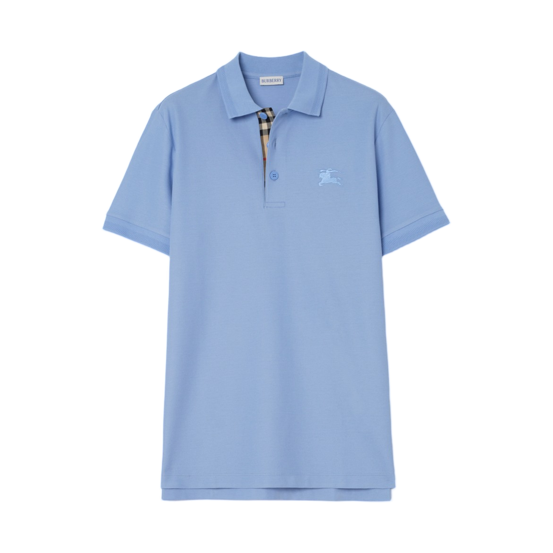8126924 Burberry Cotton Polo Shirt Cornflower Blue