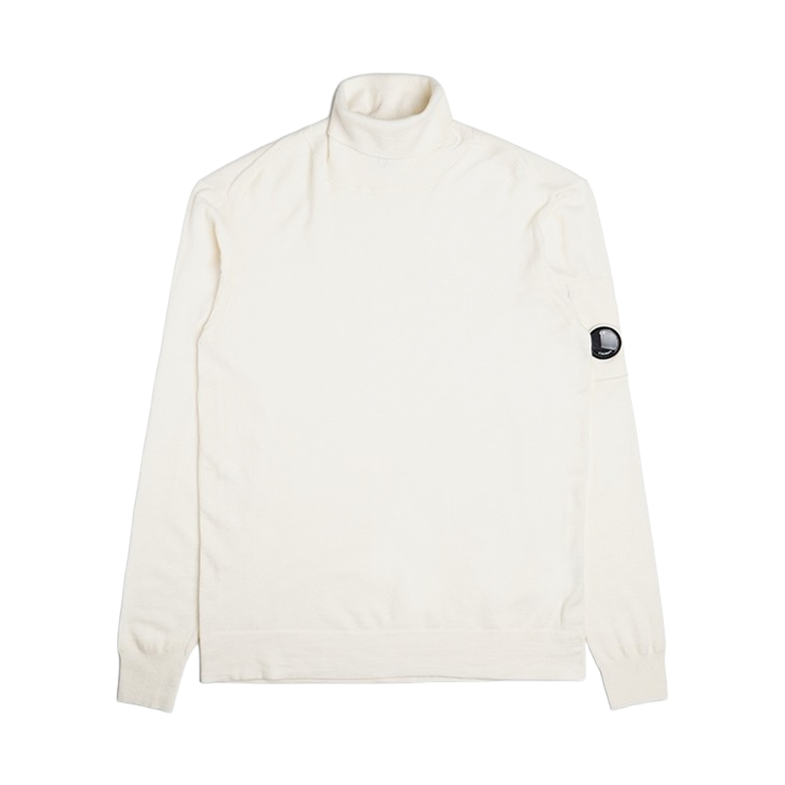 15CMKN076A005528A103 C.P. Company Extafine Merino Wool Roll Neck Knit White - 23FW