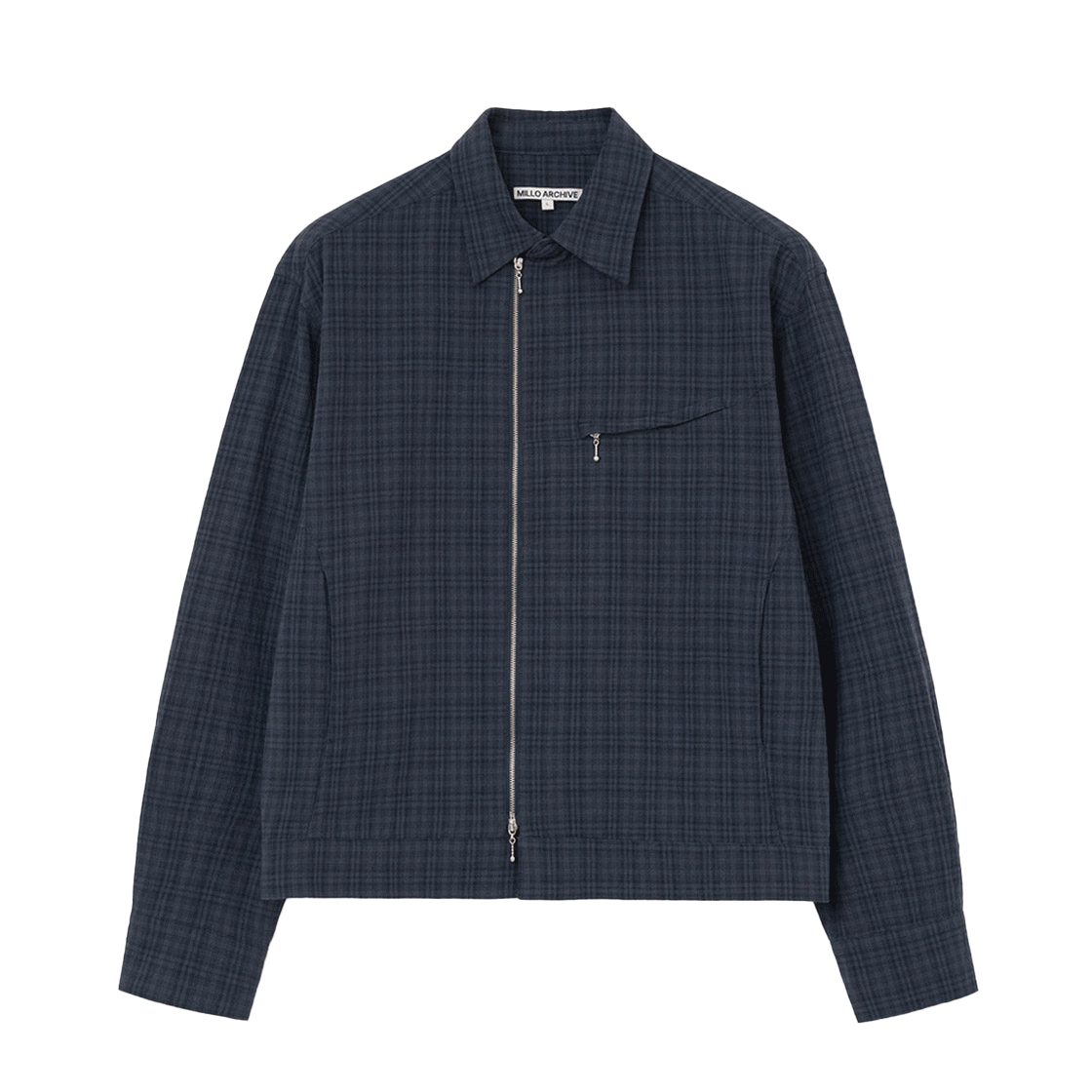 ML737NAV Millo Archive Seeker Check Shirt Jacket Navy