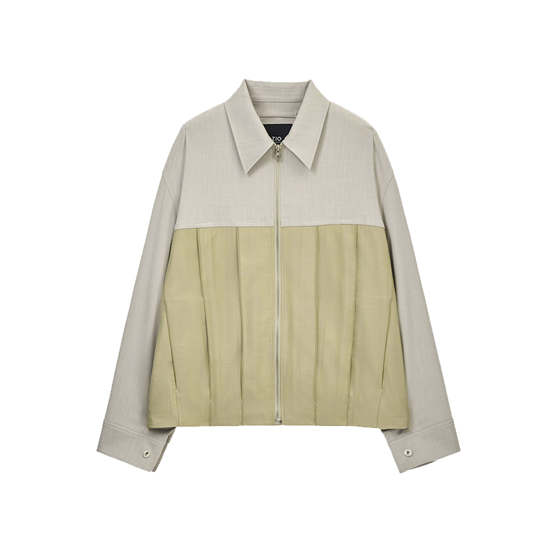 지오송지오 컬렉션 레이어드 슬릿 카라 점퍼 베이지 BI3JP306BE(ZIOSONGZIO COLLECTION Layered Slit Jumper Beige)