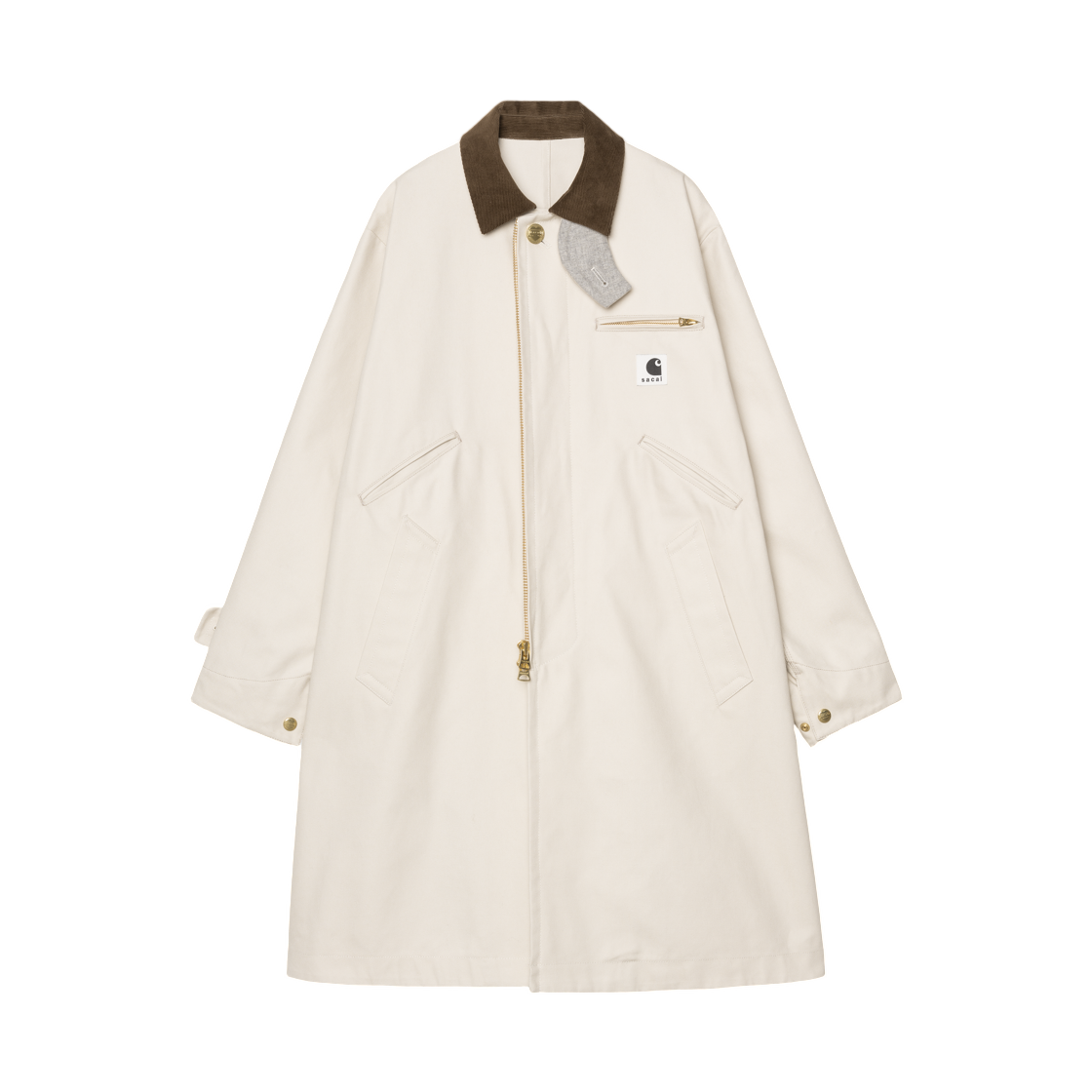 사카이 x 칼하트 WIP 덕 코트 사카이 아이보리(Sacai x Carhartt WIP Duck Coat Sacai Ivory)
