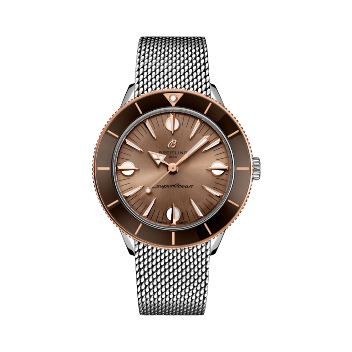 브라이틀링 슈퍼오션 헤리티지 '57 하이랜드 메카니컬 38mm 메탈 스틸 베이지(Breitling Superocean Heritage '57 Highland Mechanical 38mm Metal Steel Beige)