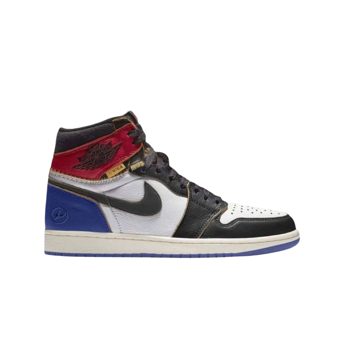 IO7847-002 Jordan 1 x Fragment x Union LA Black and Varsity Red