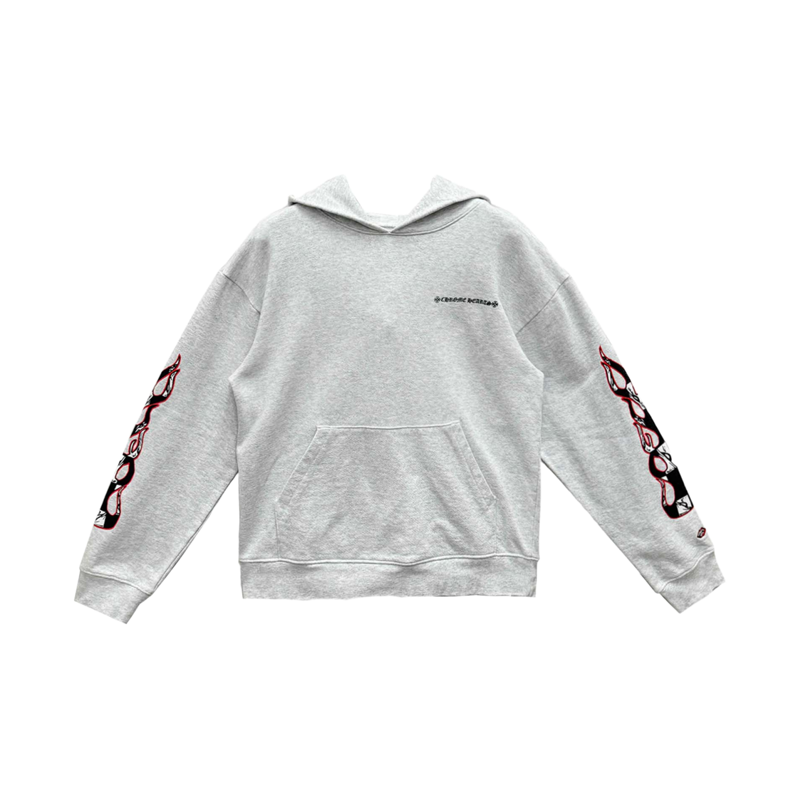 크롬하츠 매티 보이 플레임 후드 그레이(Chrome Hearts Matty Boy Flame Hoodie Gray) - 2