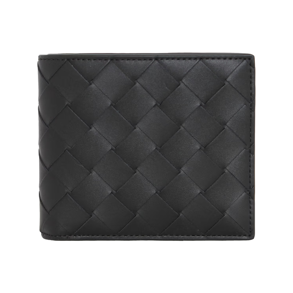 보테가 베네타 인트레치아토 반지갑 블랙(Bottega Veneta Intrecciato Bi-Fold Wallet Black)