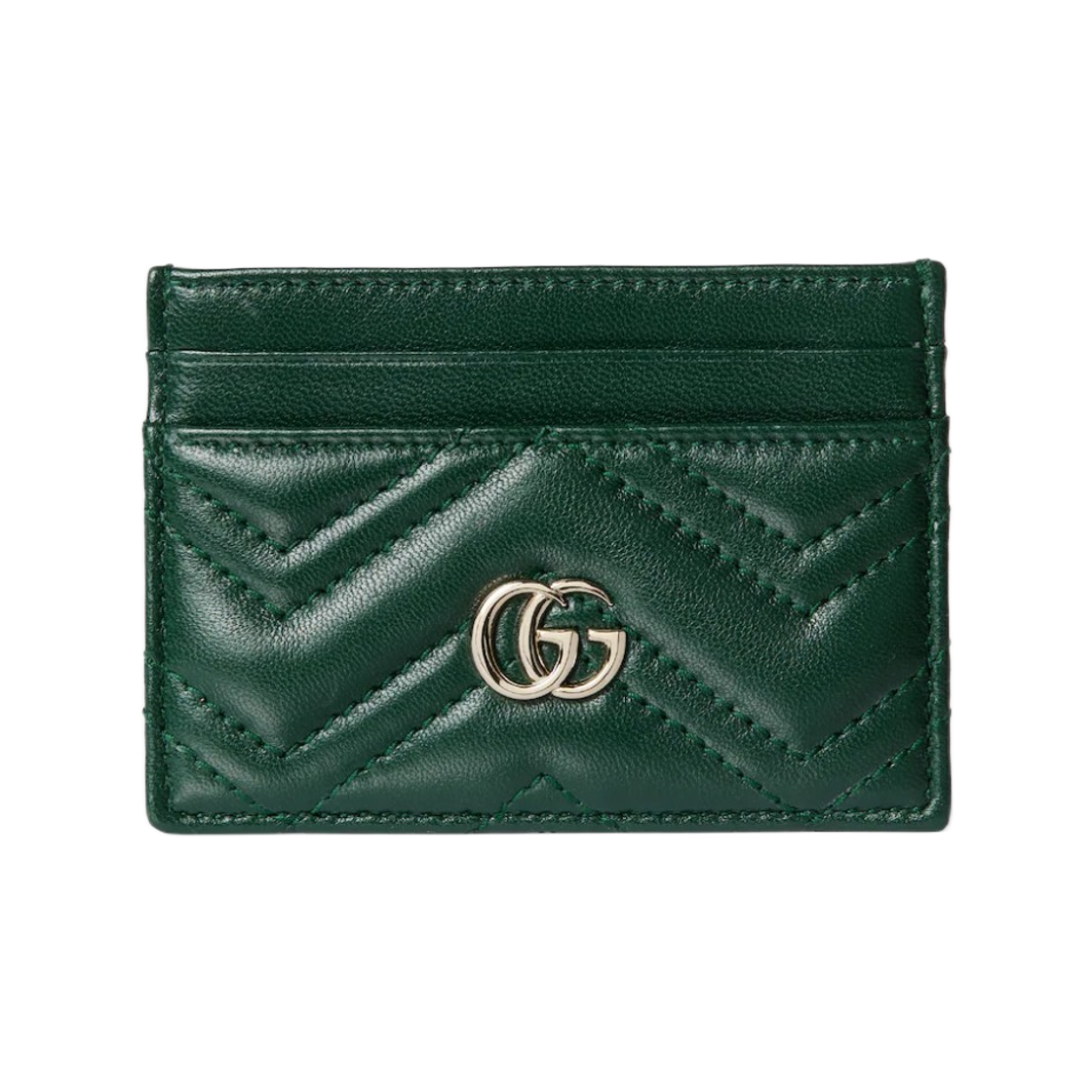 443127-AAFAX-3020 Gucci GG Marmont Card Case Green