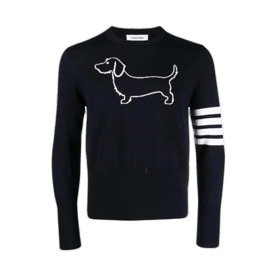 MKA486A Y1002 415 25S [15% 쿠폰] Thom Browne Merino Hector 4-Bar Crew Neck Pullover Navy