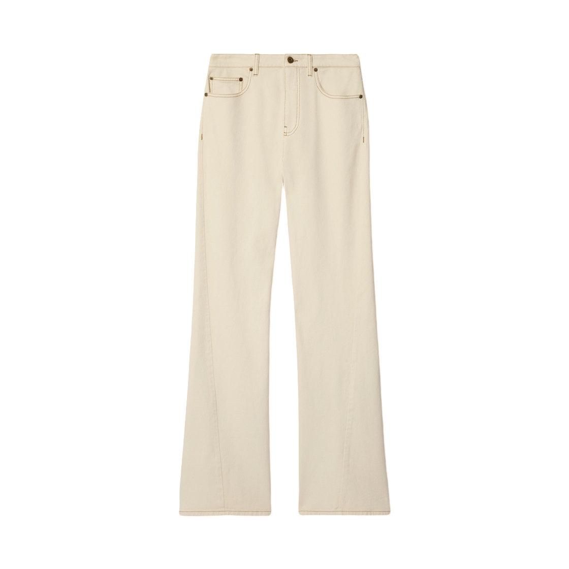 8118523 (W) Burberry High Rise Bootcut Jeans Ceramic White
