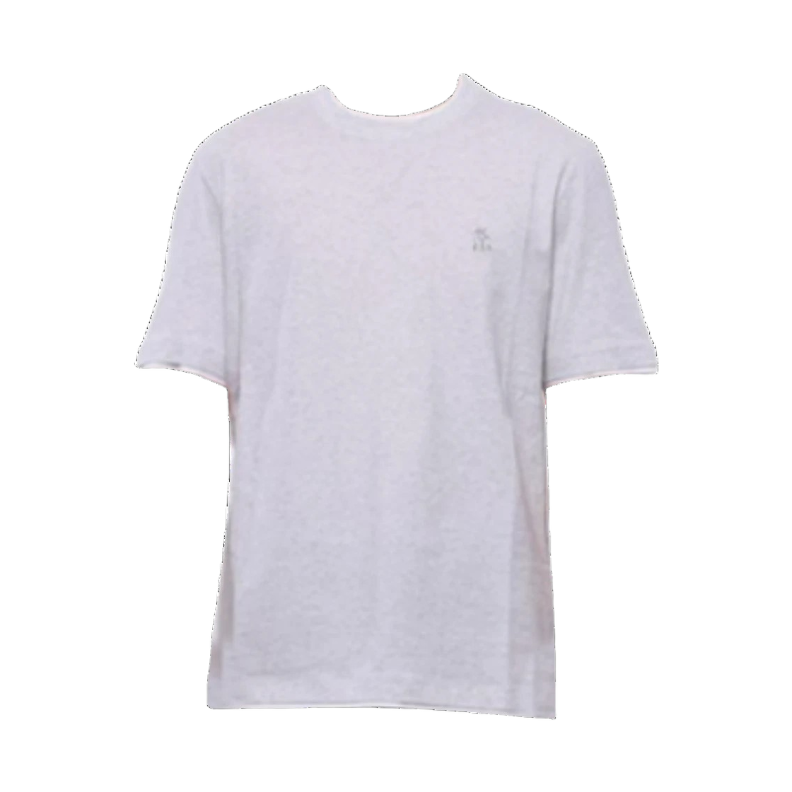 M0B137427G CFP70 24S [15% 쿠폰] Brunello Cucinelli Embroidered Logo T-Shirt Light Grey