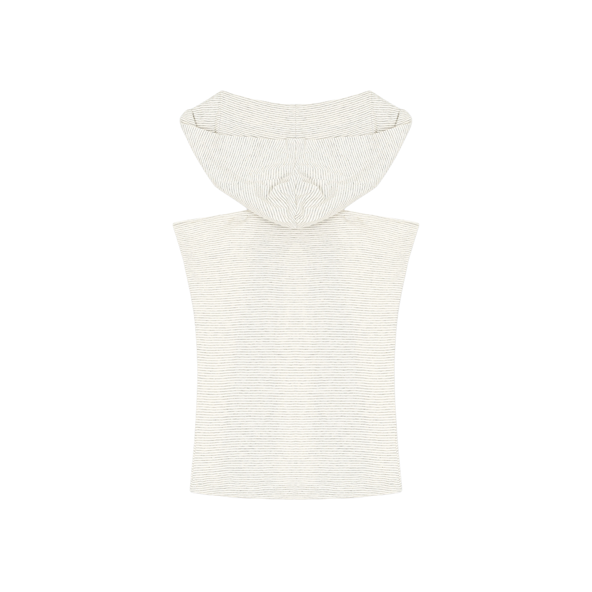 나체 우먼 핀치드 후디 슬리브리스 아이보리 스트라이프 - 26SS(Nache Women Pinched Hoodie Sleeveless Ivory Stripe - 26SS) - 2
