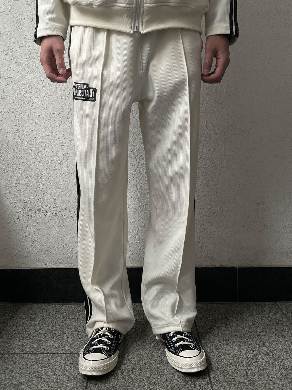 키아세 해링본 져지 팬츠 오프화이트(Kiiace Herringbone Jersey Pants Off White) - 3