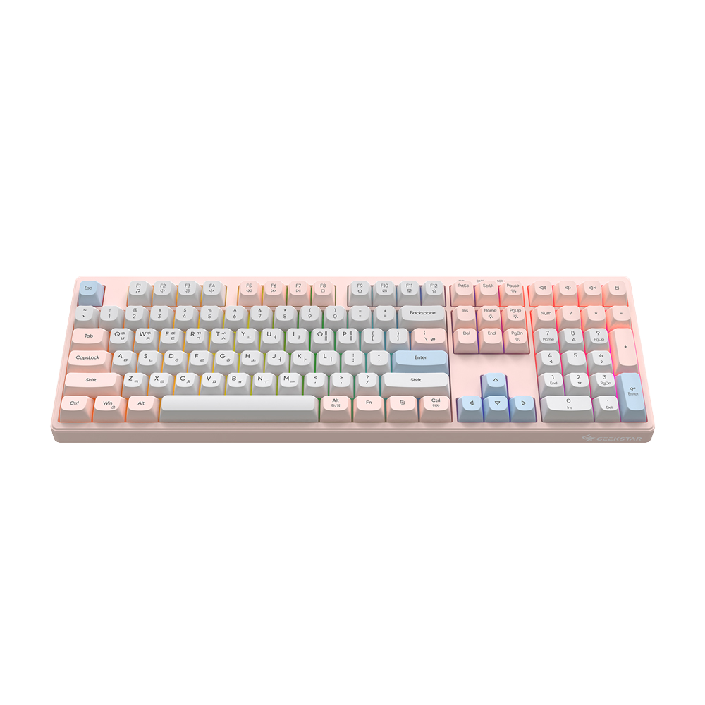 GK01 멤브레인 키보드 핑크 USB-C 사무용 게임용(Geekstar GK01 Membrane Keyboard Pink) - 5