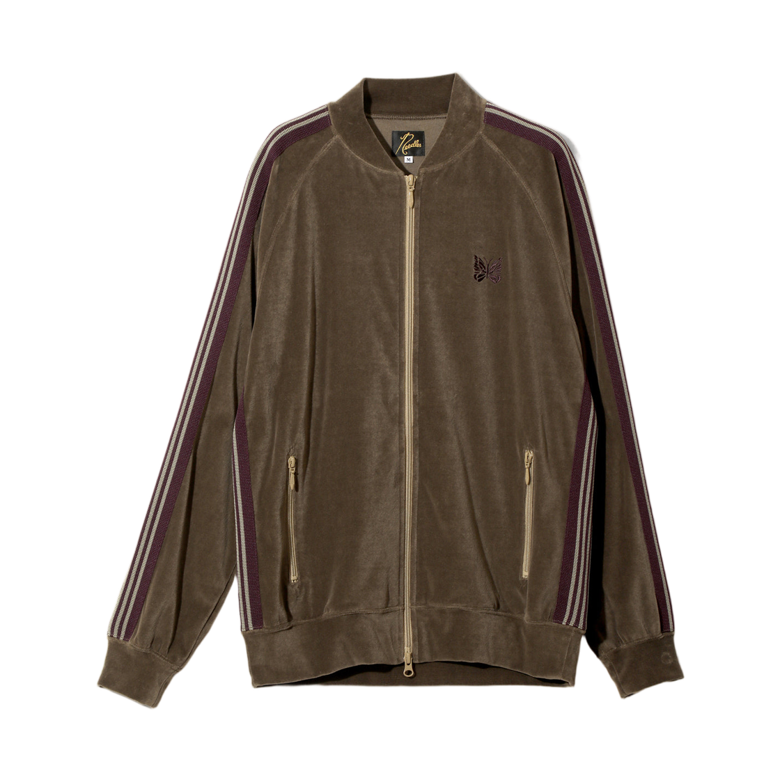 니들스 립 칼라 트랙 자켓 C/PE 벨루어 토프(Needles Rib Collar Track Jacket C/PE Velour Taupe)