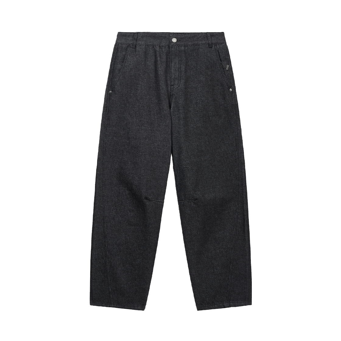 BI2PT221BK ZIOSONGZIO COLLECTION Curved Denim Pants Black