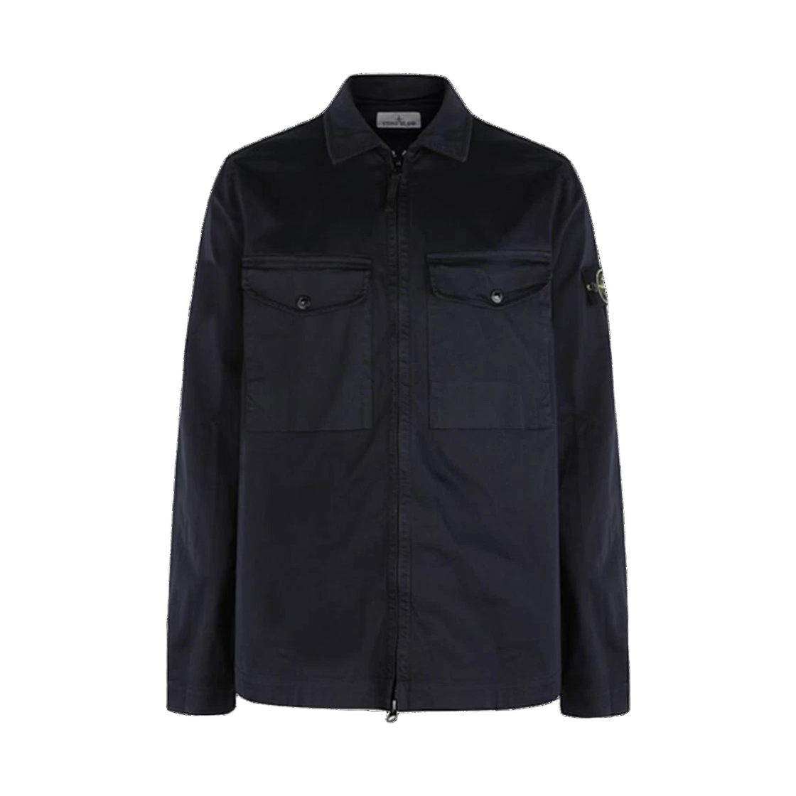 801510812 V0020 24S [15% 쿠폰] Stone Island 10812 Stretch Cotton Satin Garment Dyed Overshirt Navy - 24SS
