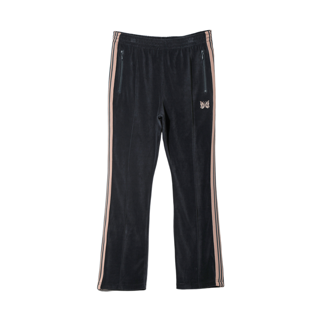 SX415A Needles Narrow Track Pant C/PE Velour Steel Blue