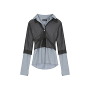 Nache Women Out In Layered Shirt Light Blue - 26SS