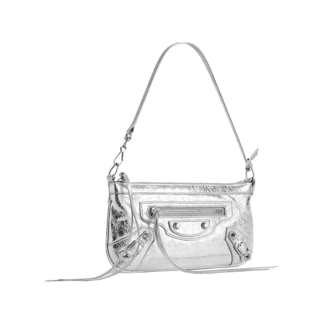 발렌시아가 르 시티 파우치 온 스트랩 실버(Balenciaga Le City Pouch On Strap In Silver) - 2