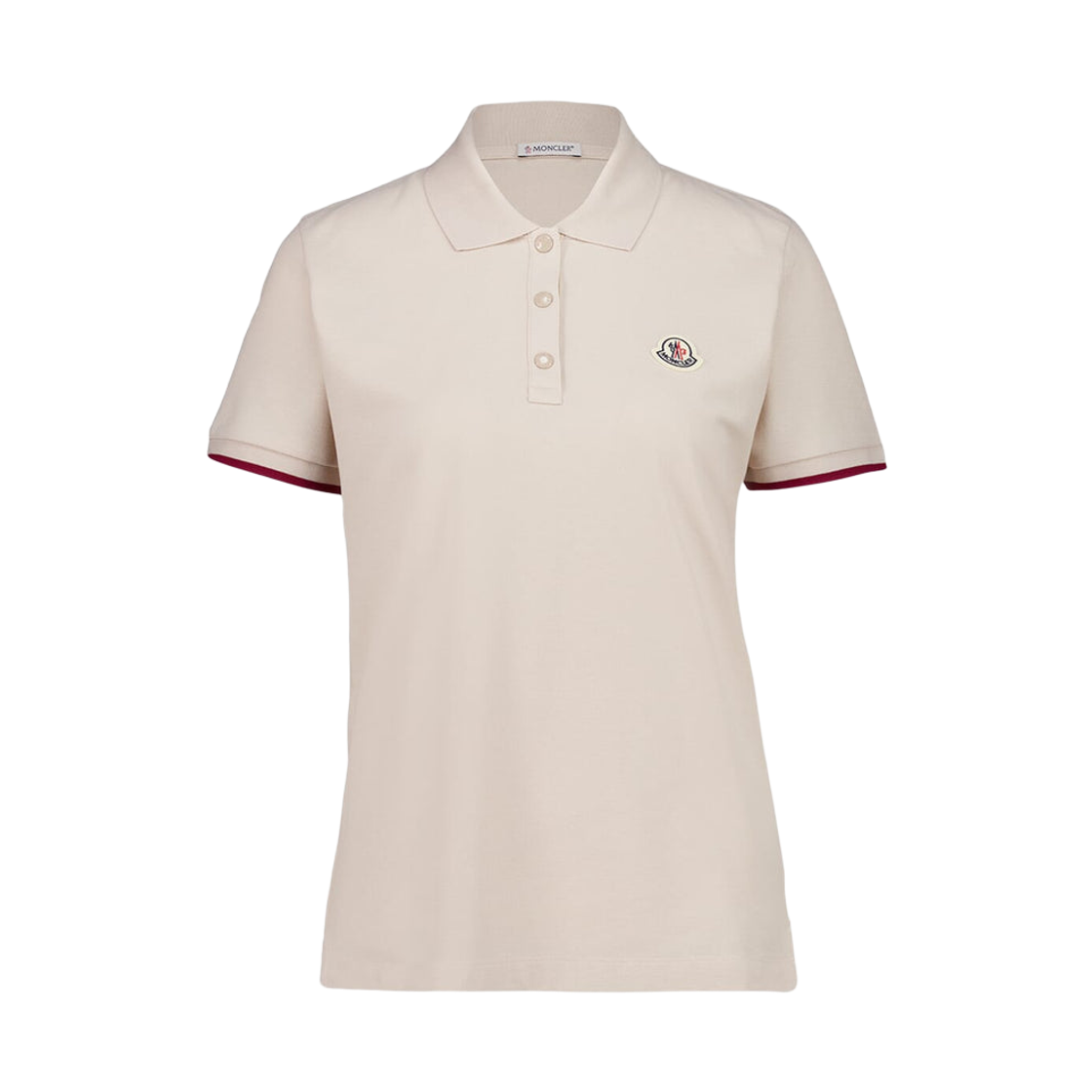 L1-093-8A00004-84720-224 (W) Moncler Logo Cotton Piquet Polo Shirt Beige - 26SS
