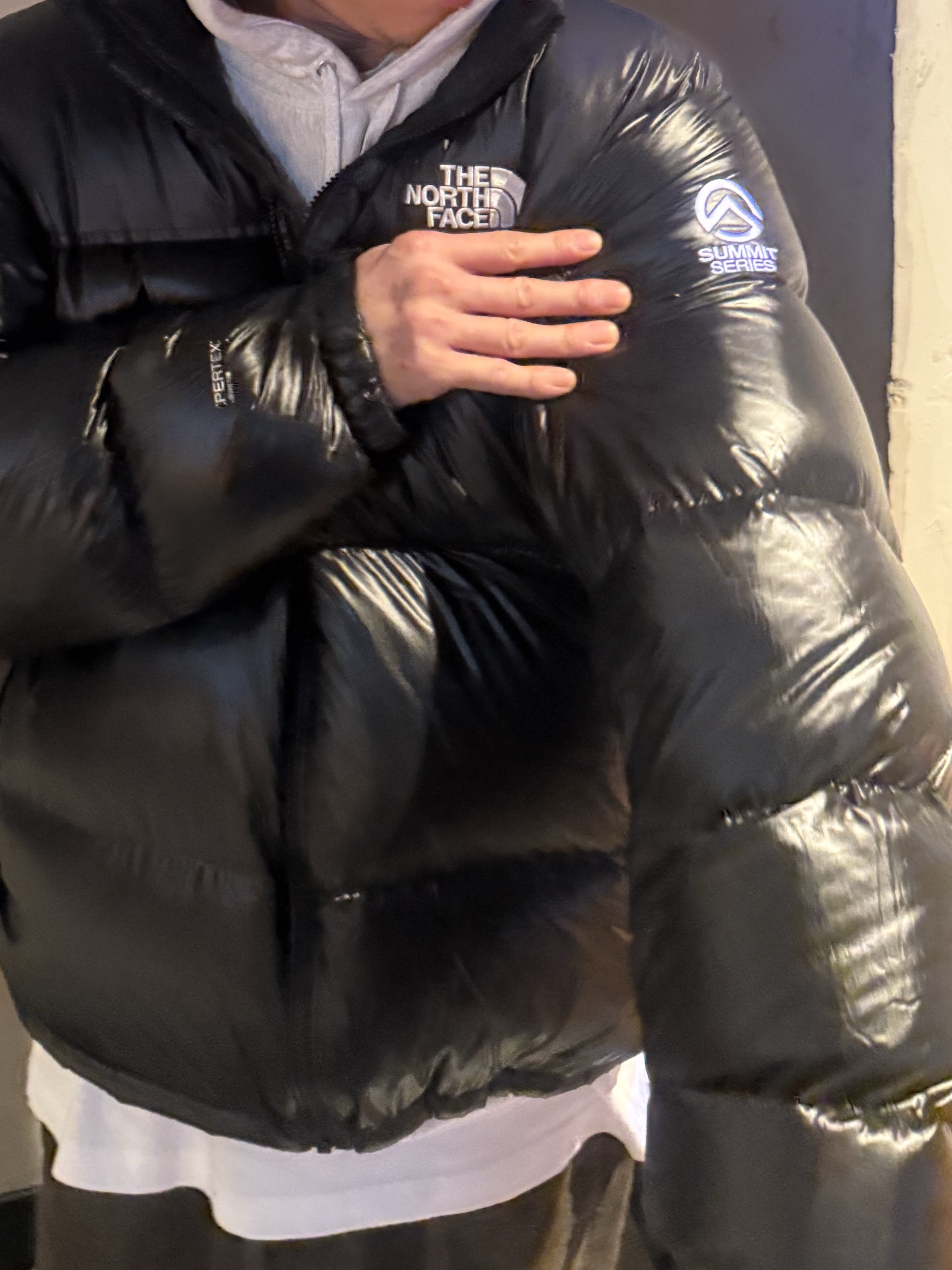 The North Face Quantum Nuptse RDS Jacket Black 착용 스타일 - 2