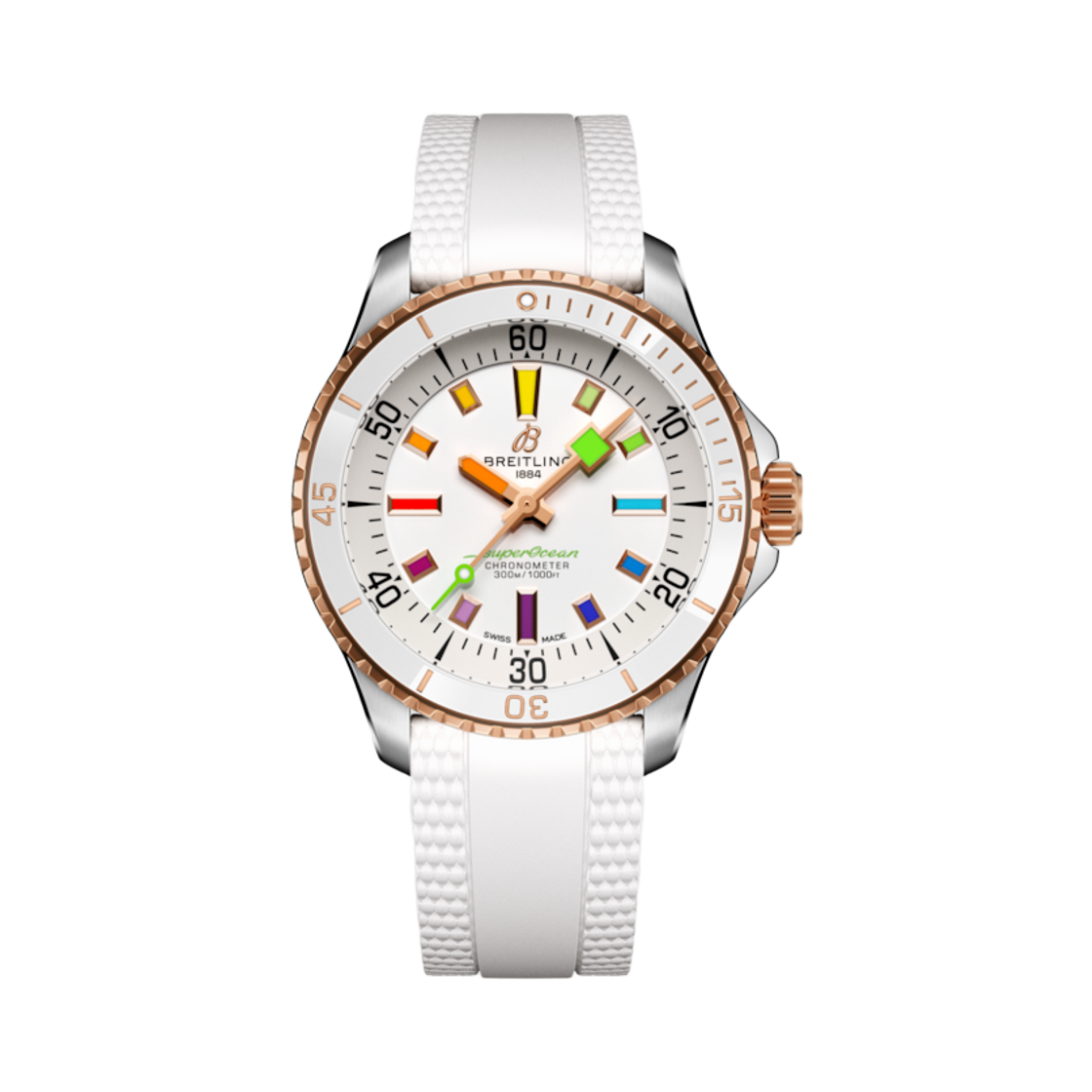 브라이틀링 슈퍼오션 오토매틱 36mm 화이트 러버 화이트(Breitling Superocean Automatic 36mm White Rubber White)