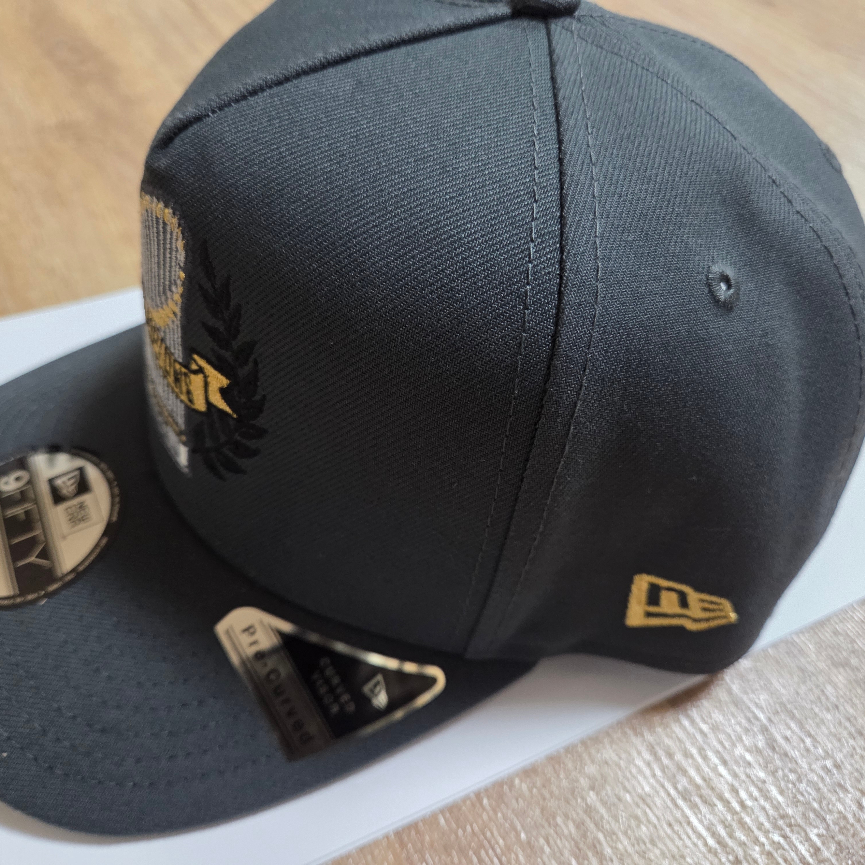 New Era MLB 25 World Series Champion LA Dodgers Parade A-Frame 9Fifty Snapback Steel Clouds 착용 스타일 - 5