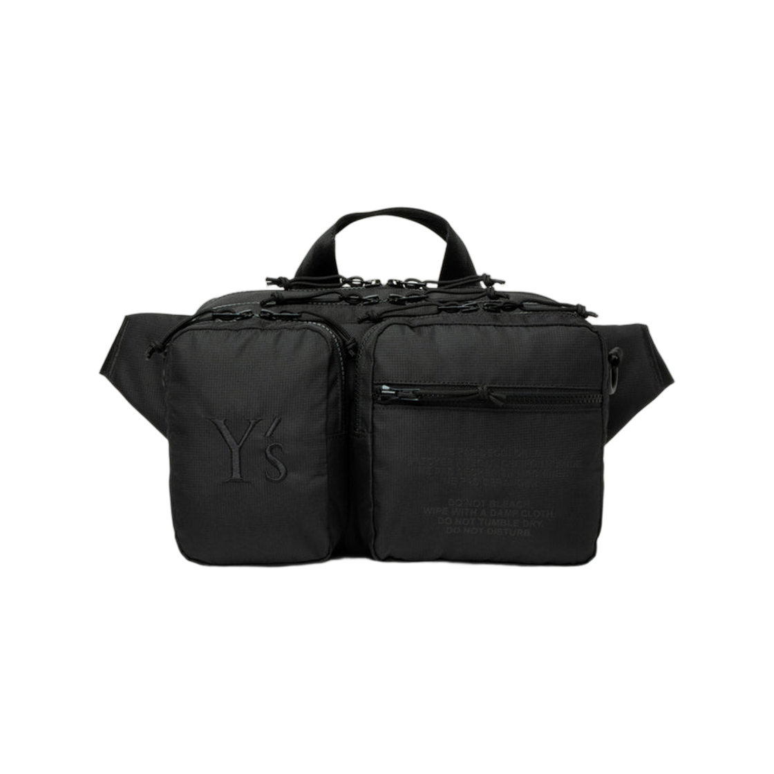뉴에라 x Y's 바이 요지 야마모토 필드 웨이스트 백 11L 월드 로고 블랙(New Era x Y's By Yohji Yamamoto Field Waist Bag 11L Word Logo Black)