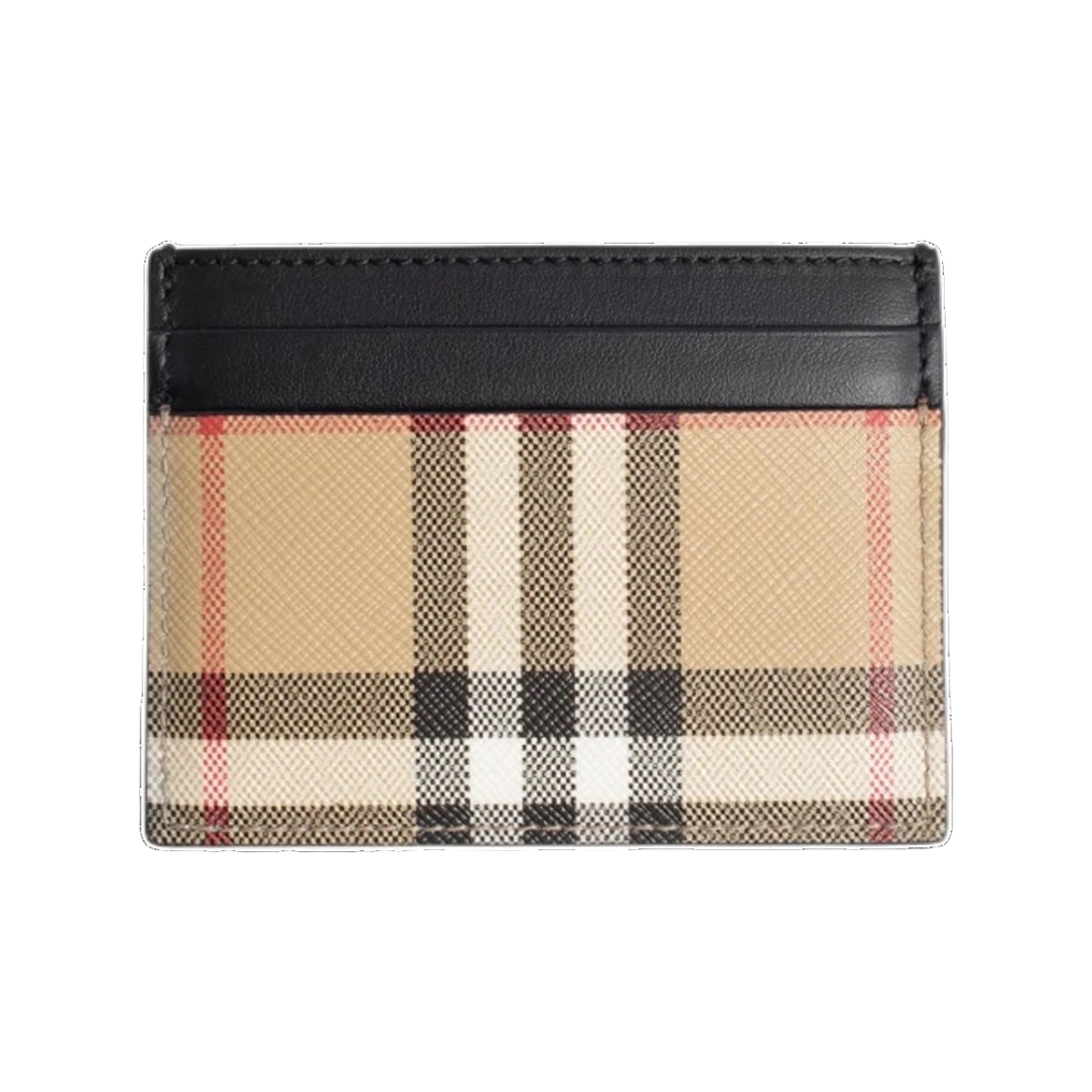 8058011 ARCHIVE BEIGE B [15% 쿠폰] Burberry Vintage Check Leather Card Case Archive Beige Black