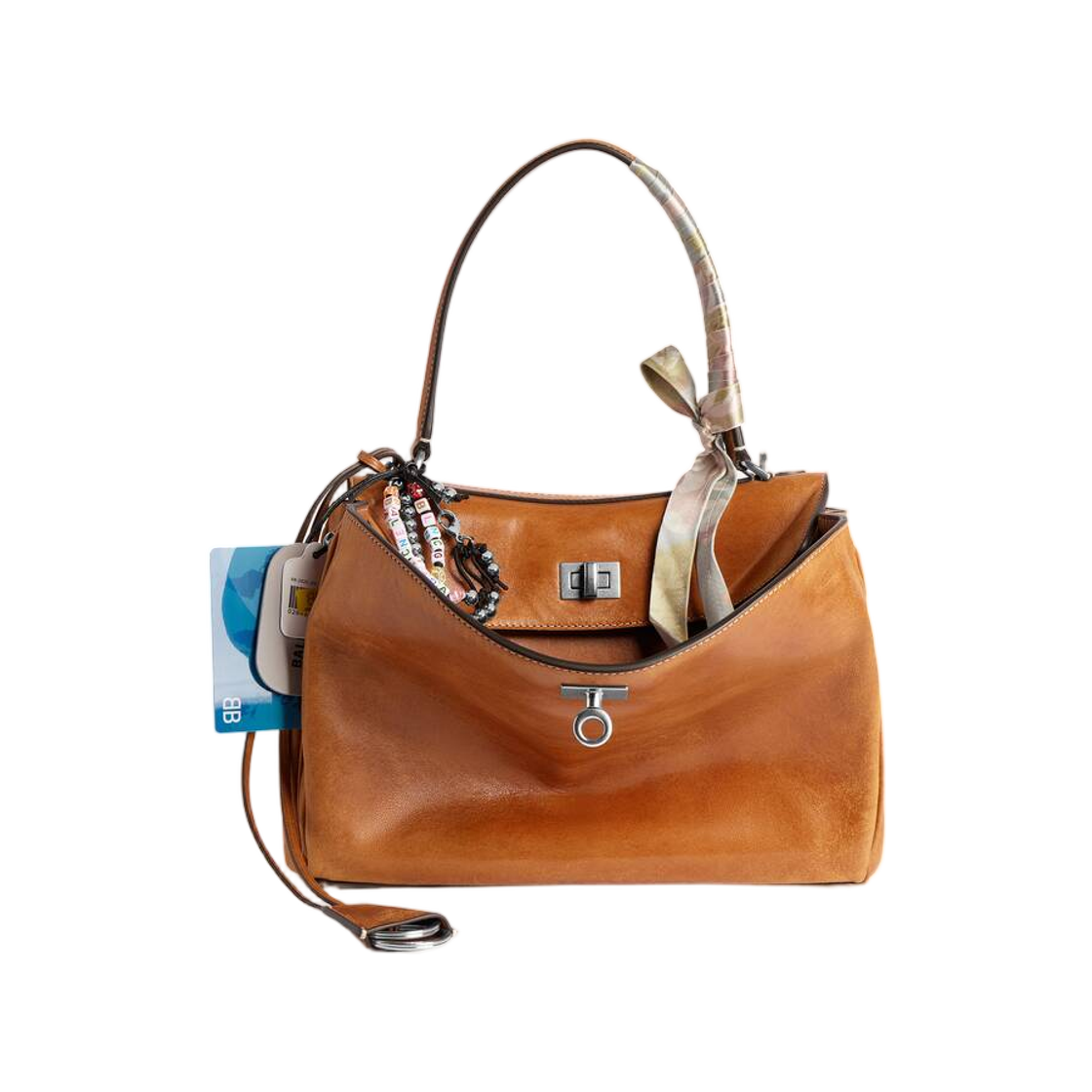 발렌시아가 로데오 핸드백 스몰 참 탄 카우보이(Balenciaga Rodeo Handbag Small With Charms In Tan Cowboy) - 1
