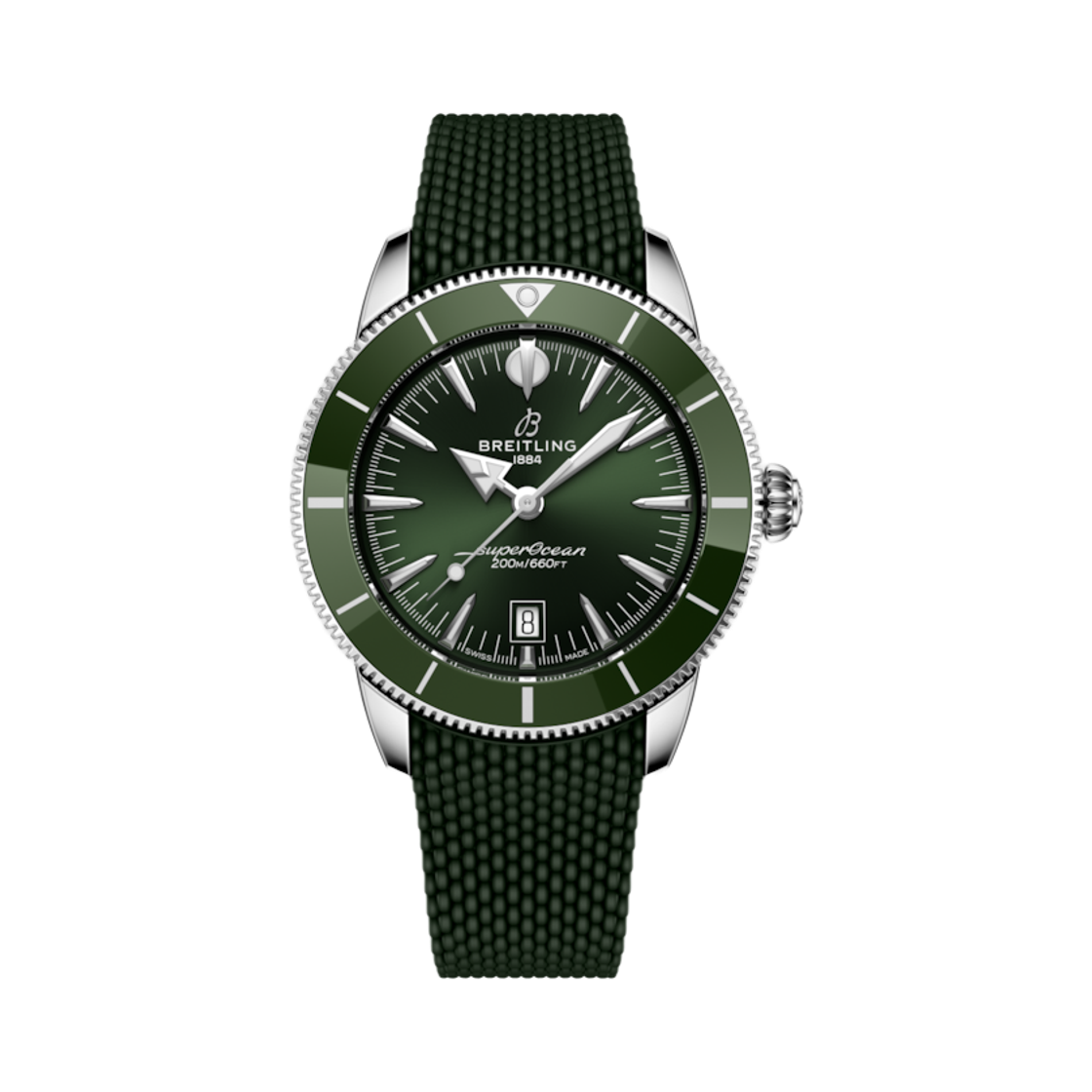 브라이틀링 슈퍼오션 헤리티지 B31 오토매틱 44mm 그린 러버 그린(Breitling Superocean Heritage B31 Automatic 44mm Green Rubber Green)