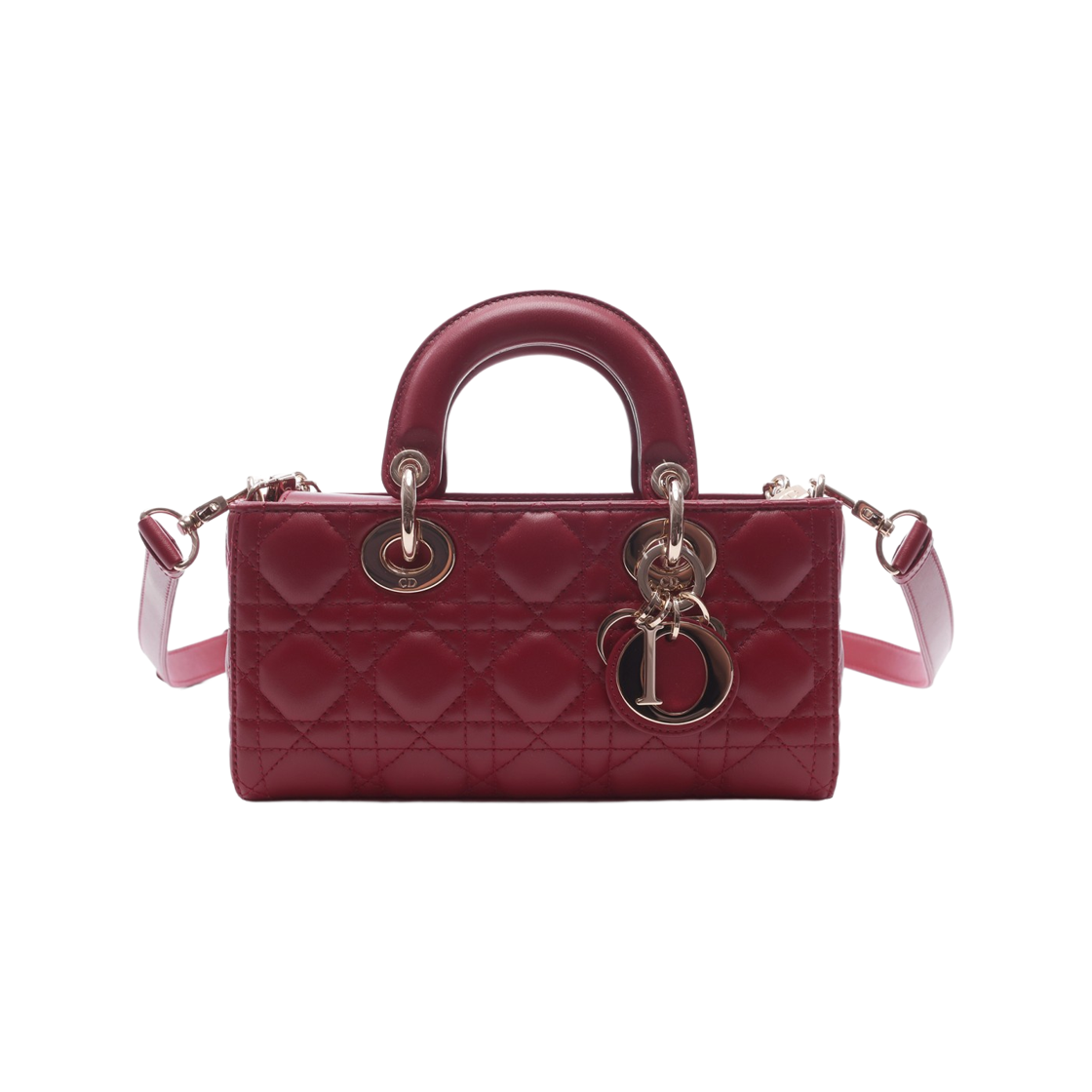 M0613ONGE M323 25F [15% 쿠폰] Dior Small Lady D-Joy Bag Cannage Lambskin Cherry Red