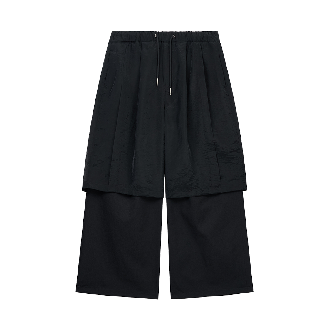 BI2PT203BK ZIOSONGZIO COLLECTION Layered Wide Pants Black