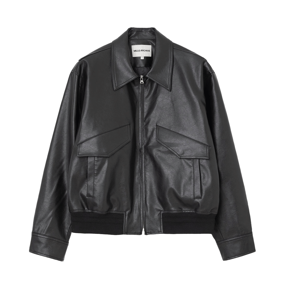 밀로 아카이브 메이 A-2 레더 블루종 블랙(Millo Archive May A-2 Leather Blouson Black)