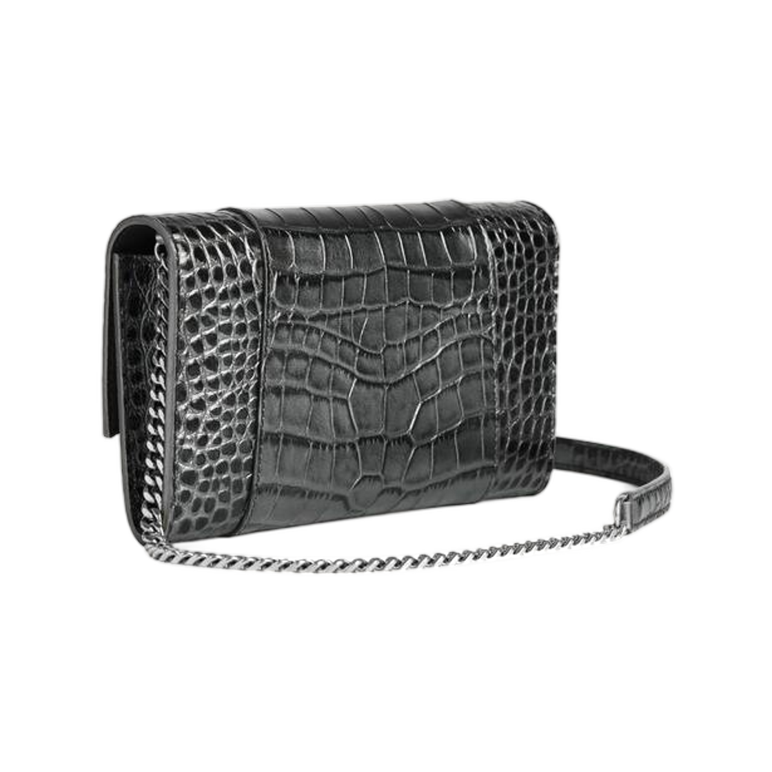 발렌시아가 아워글래스 월렛 온 체인 건 메탈(Balenciaga Hourglass Wallet On Chain In Gun Metal) - 3