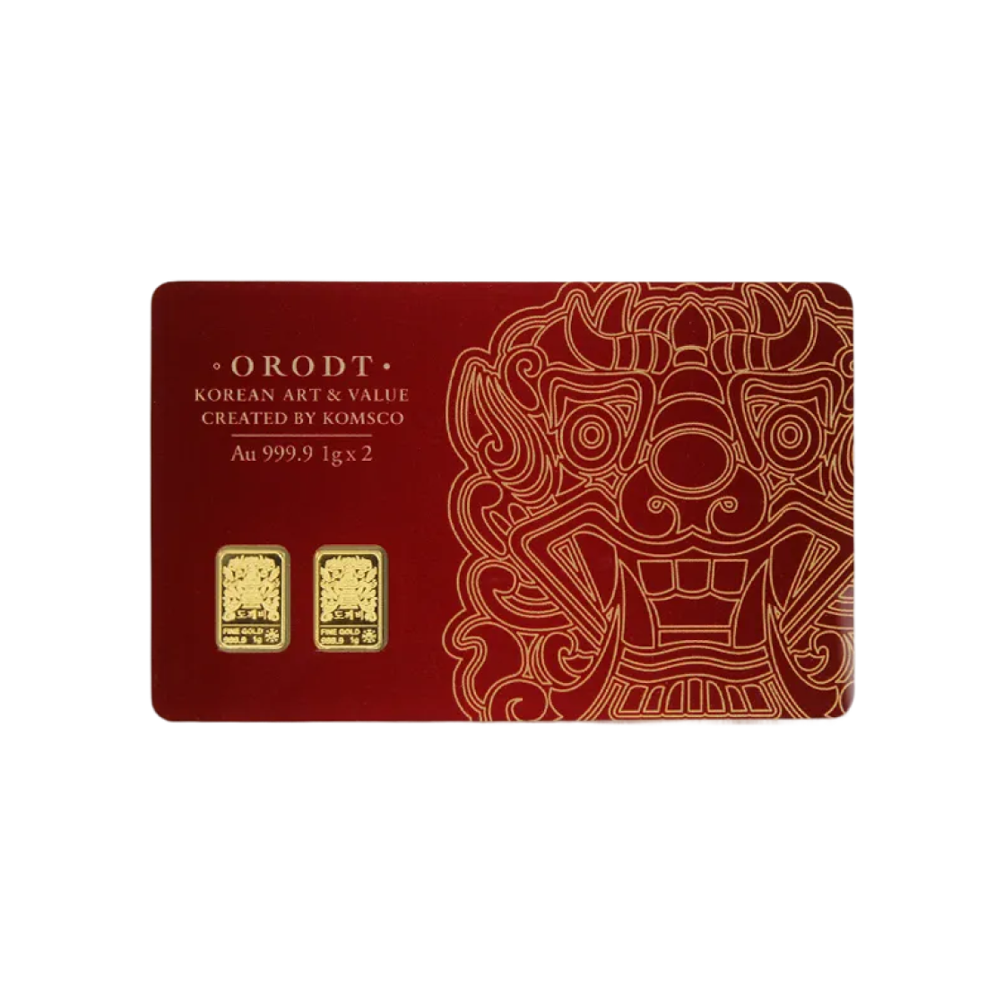 금 한국조폐공사 도깨비 카드형 골드 2g(Gold KOMSCO Dokkebi Card Type Gold 2g)
