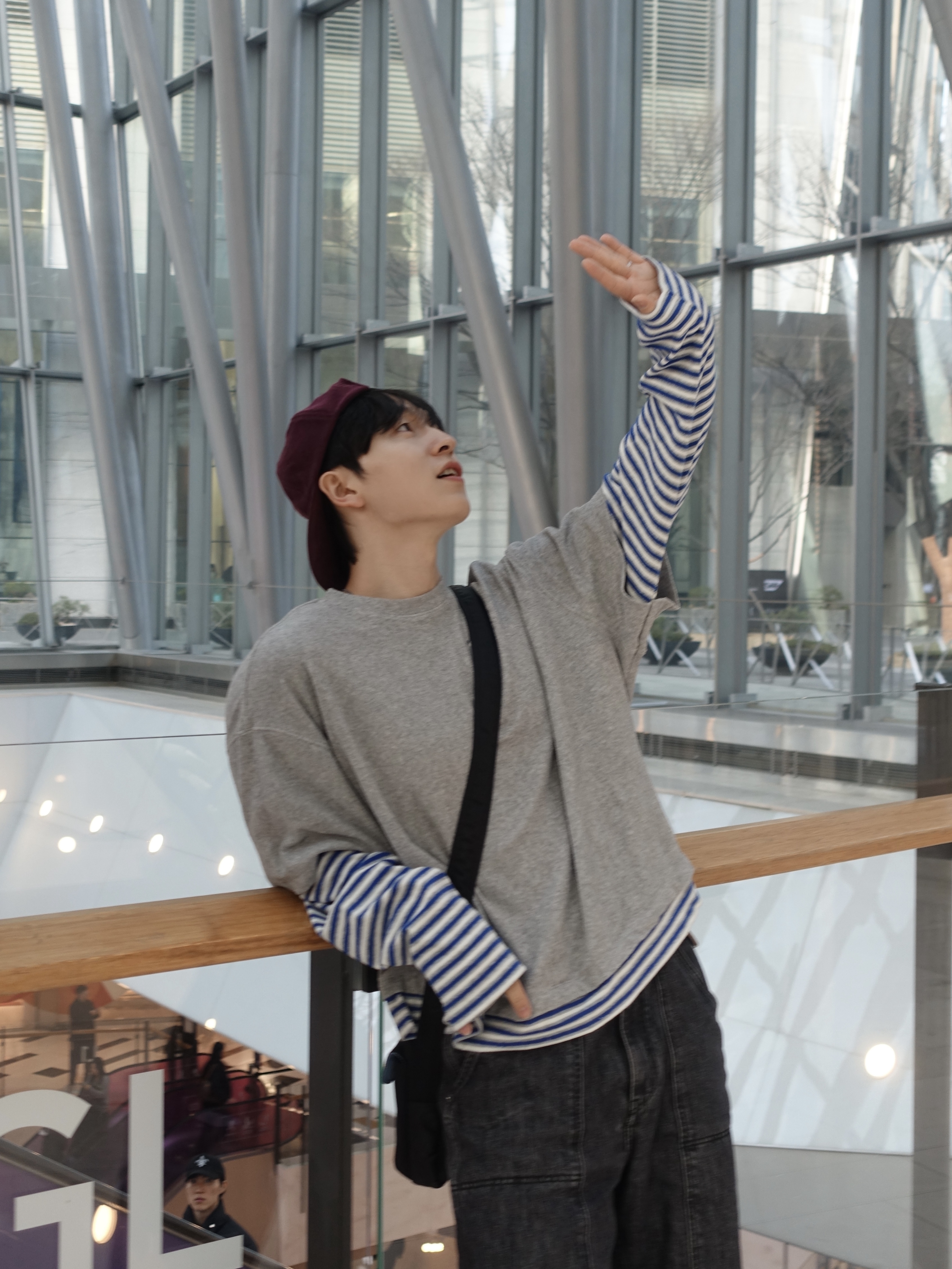 Nonnod Terry Layered T-shirts Grey, Red Wing Iron Ranger 8111 Amber Harness - D 착용 스타일 - 7