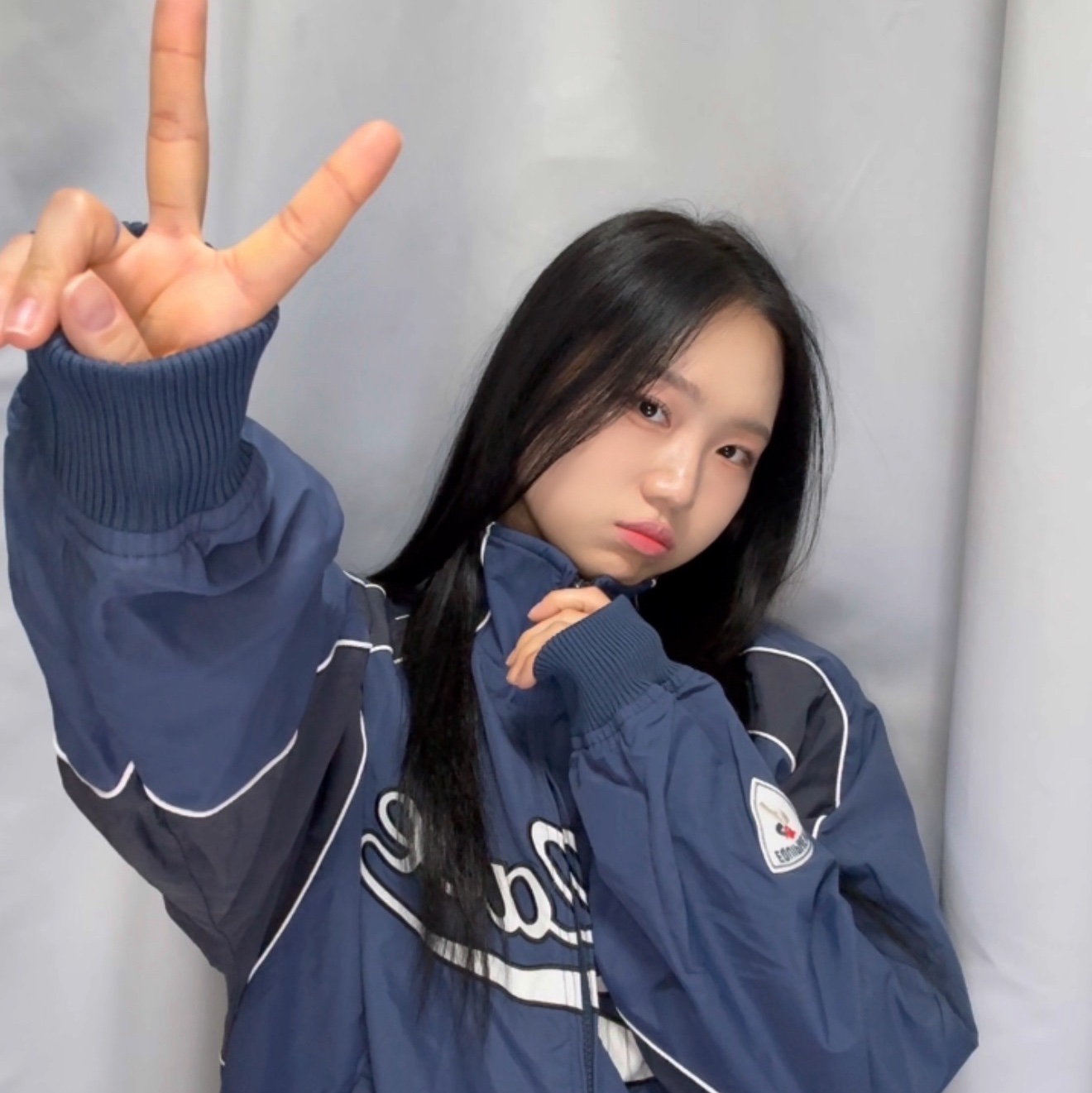 Palace Sport Mit Script Jacket Navy - 22FW 착용 스타일